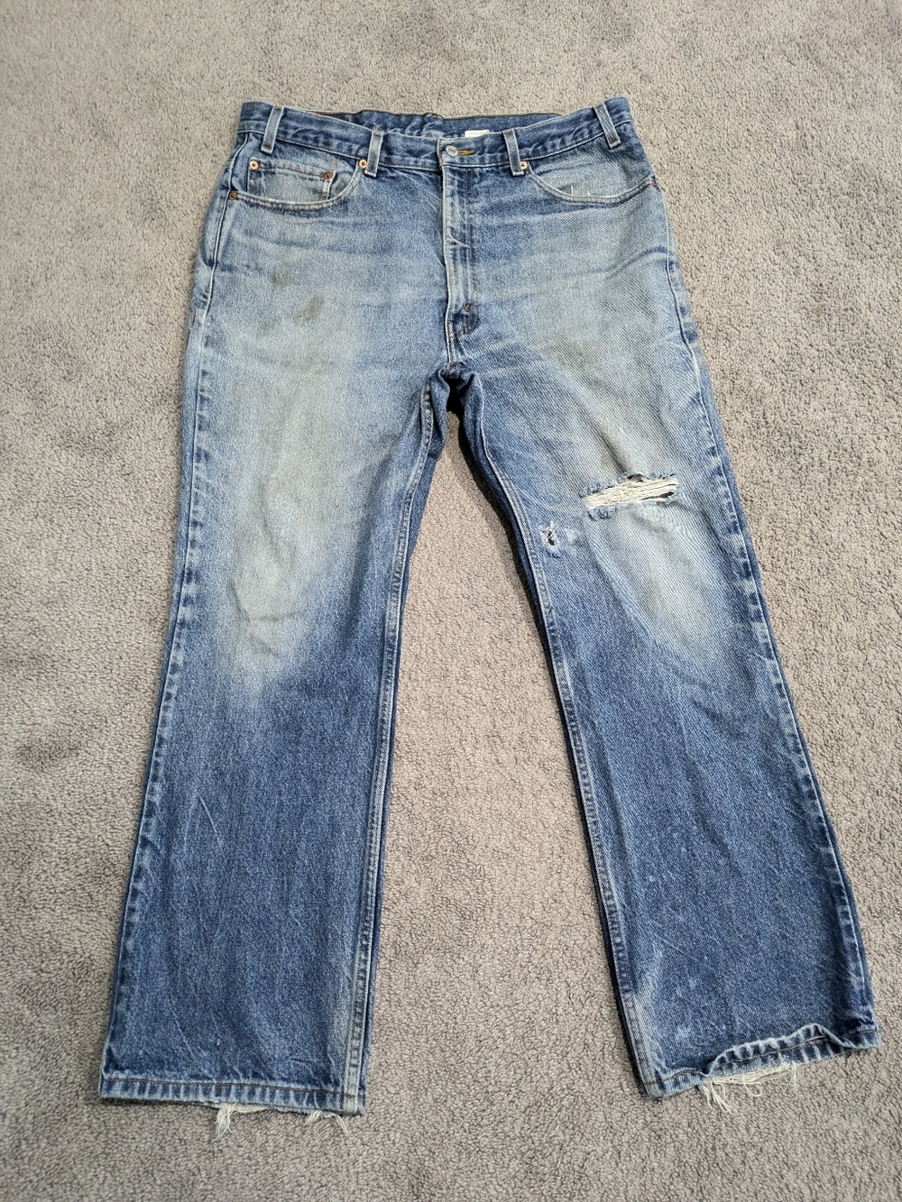 Vintage Levis Jeans Mens 38x30 Blue 517 90s Bootcut Baggy Loose Thrashed Y2K